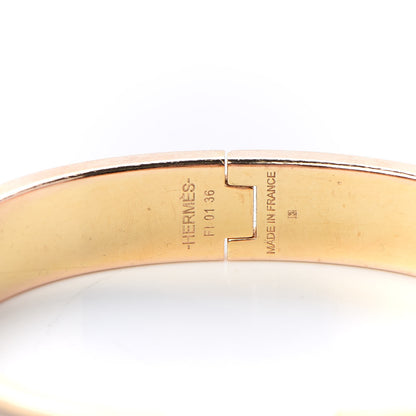 Hermes Enamel Narrow Clic Clac H Bracelet GM Marron Glace 6 of 7