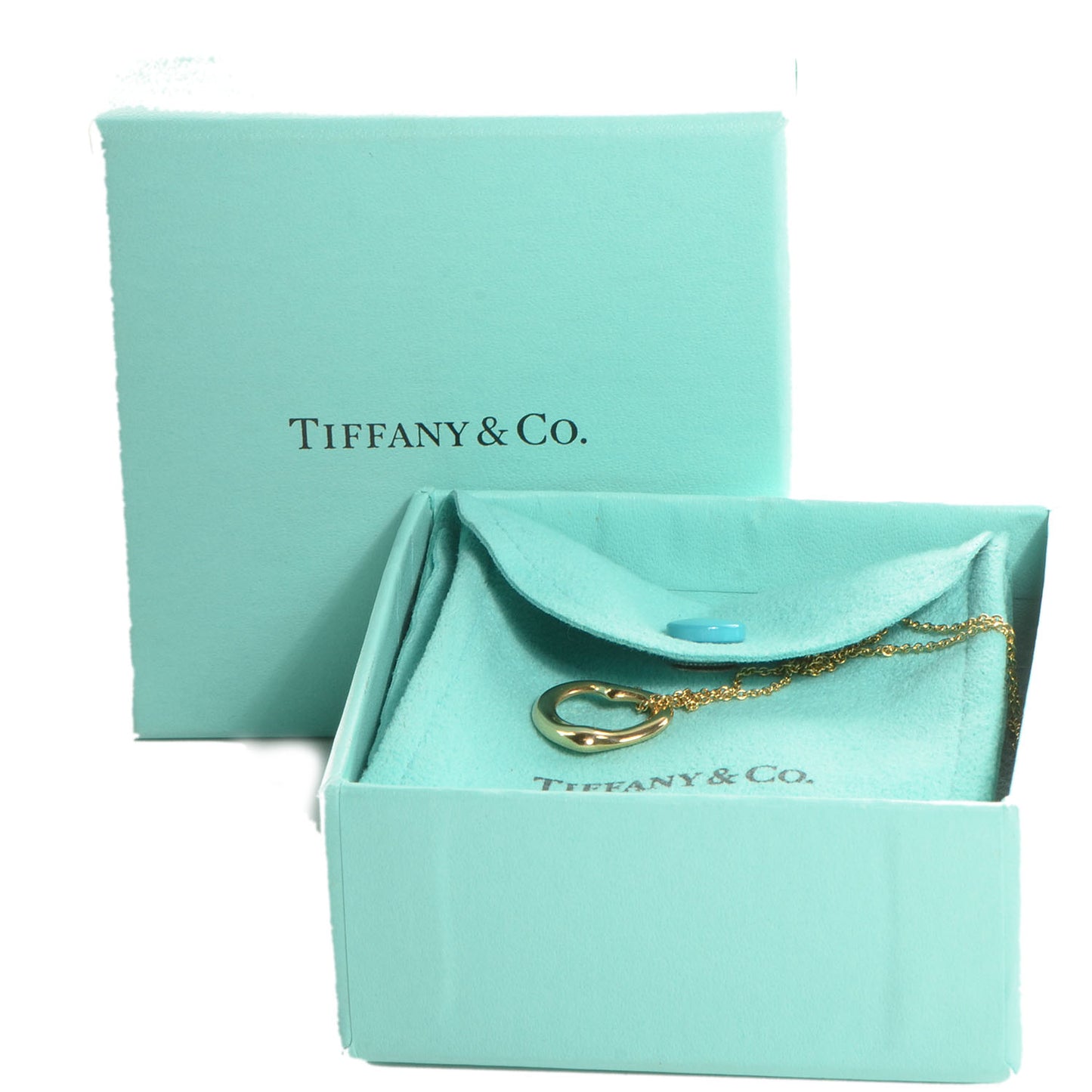 Elsa Peretti 18K Yellow Gold Small Open Heart Pendant Necklace