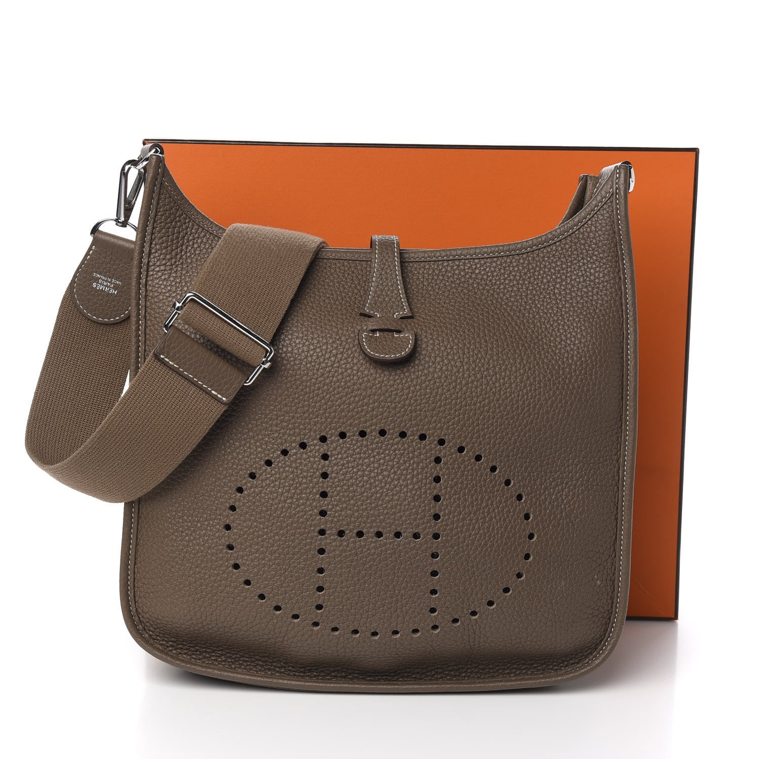 Hermes Taurillon Clemence Evelyne III PM Etoupe 7 of 10