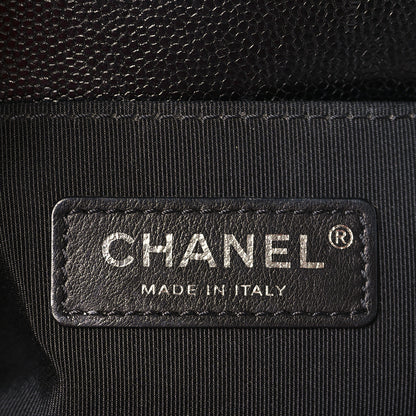 Chanel Caviar Chevron Quilted Small Boy Flap Black 6 of 9