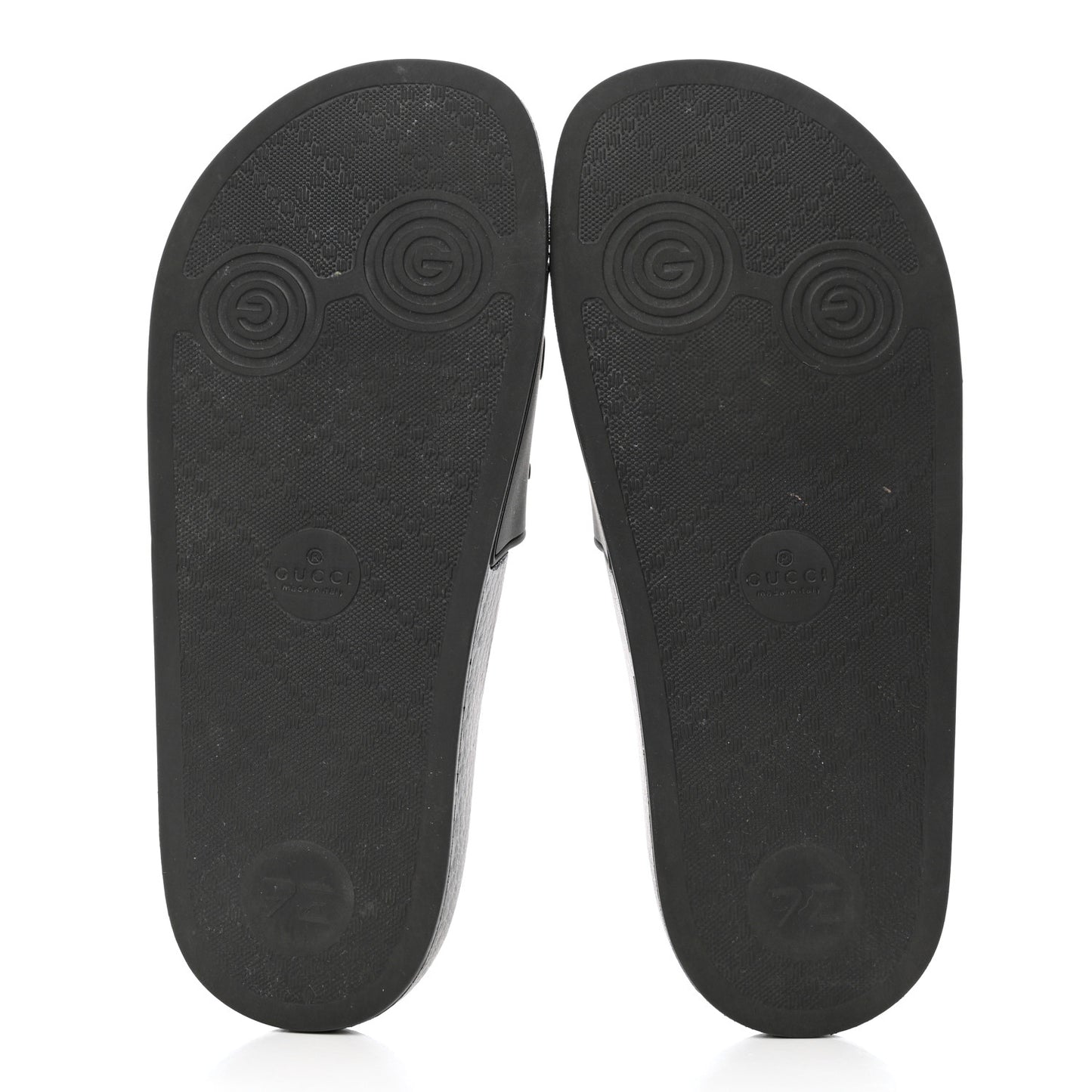 Rubber Womens Logo Slide Sandals 36 Black