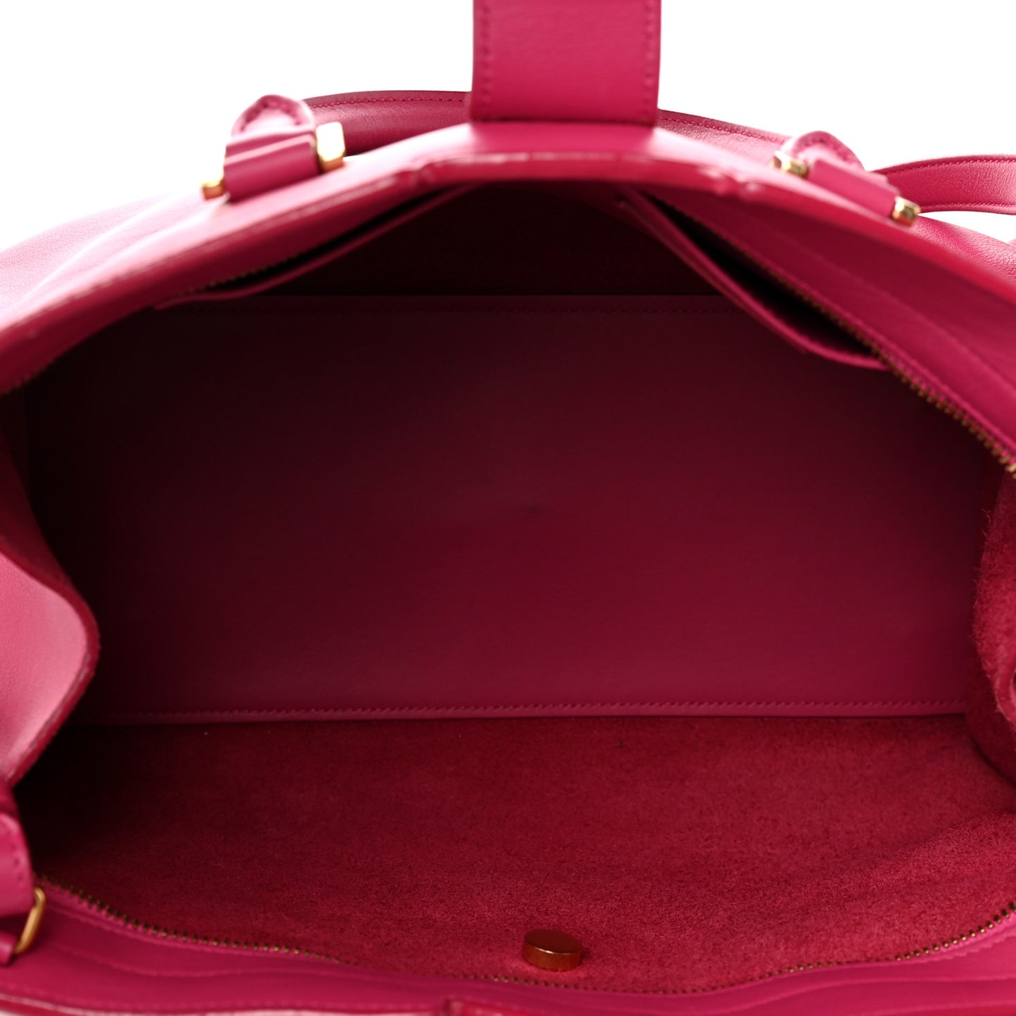 Calfskin Small Classic Y Cabas Fuchsia