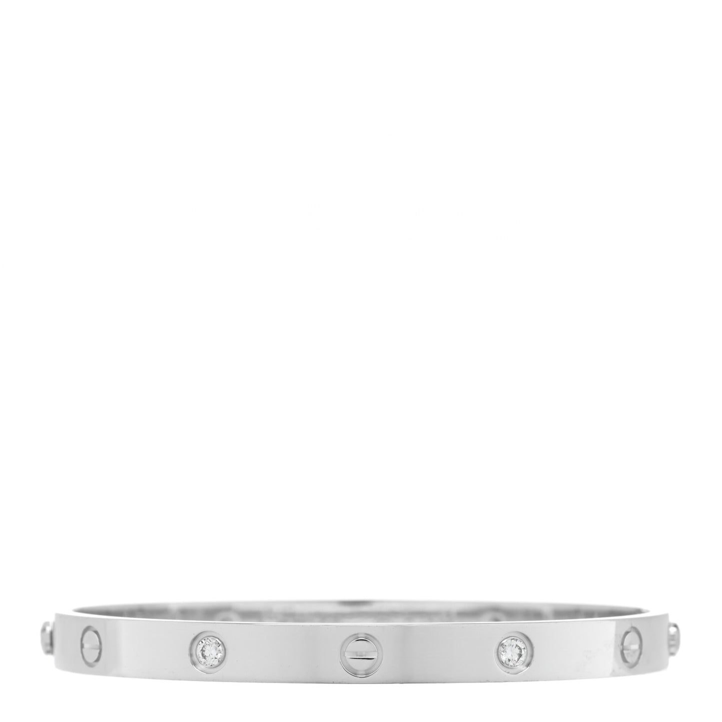 18K White Gold 4 Diamond Love Bracelet 19