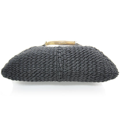 Saint Laurent Woven Straw Mombasa Black 4 of 9