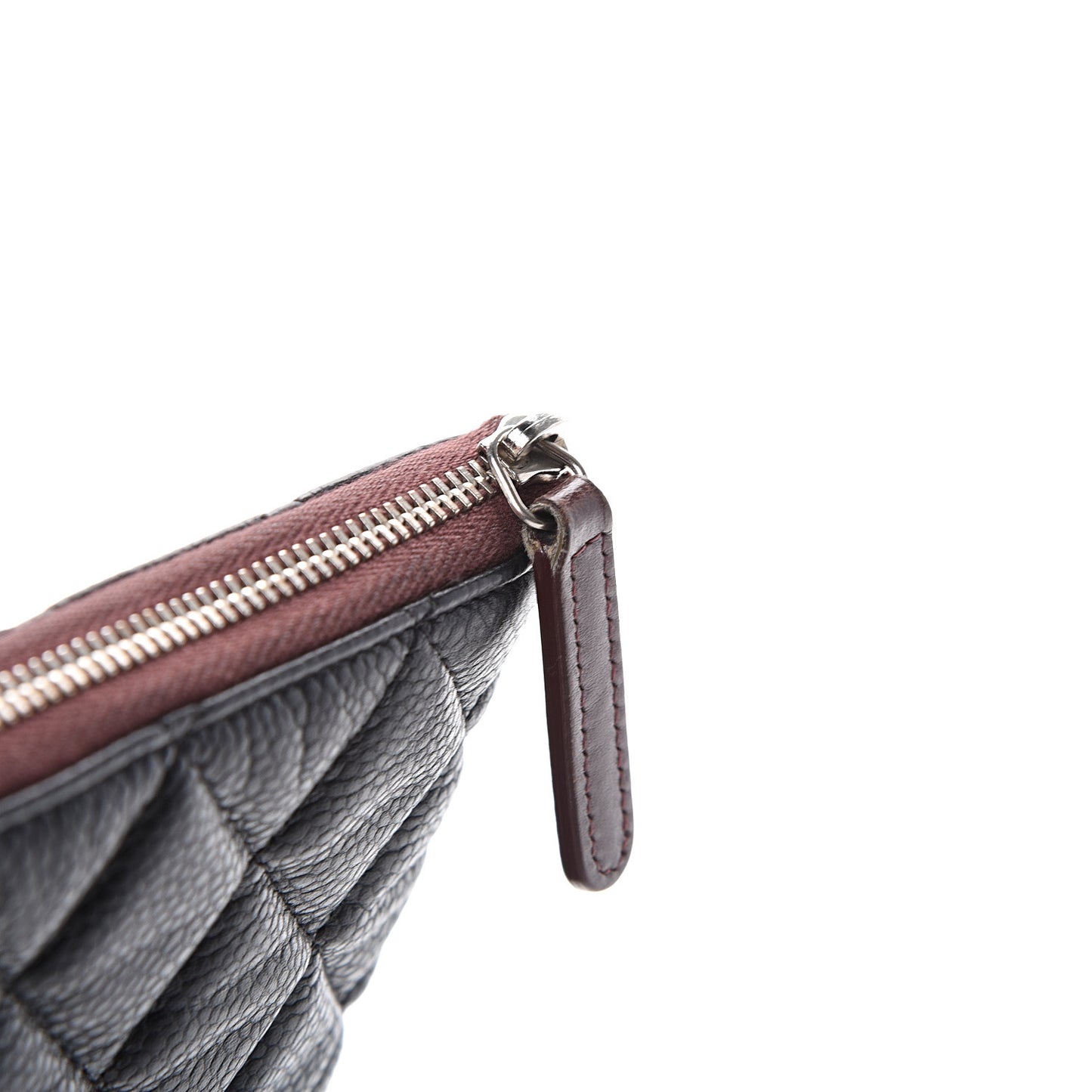 Caviar Quilted Large Cosmetic Case Black