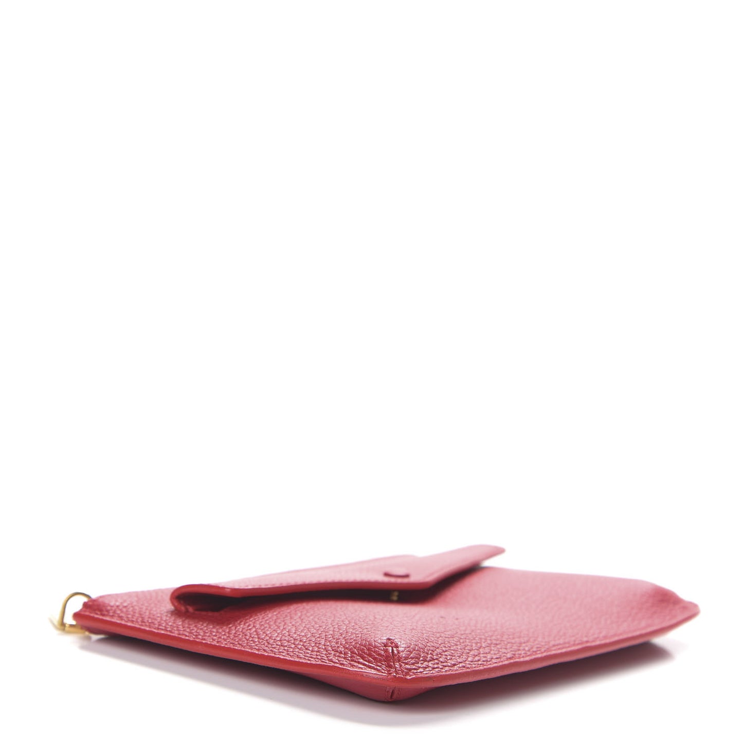 Calfskin Zipped Pouch Red