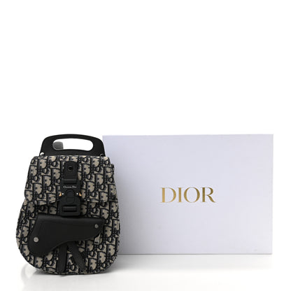 Christian Dior Oblique Jacquard Mini Saddle Backpack Navy Blue 11 of 11