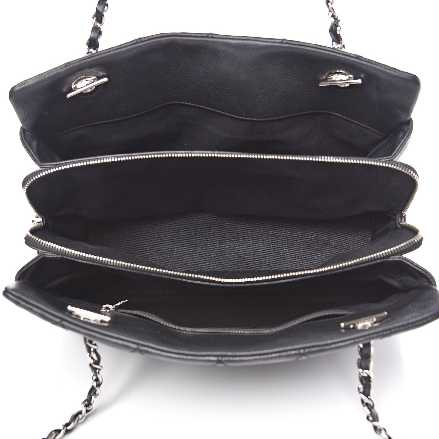 Caviar Quilted Timeless CC Soft Tote Black