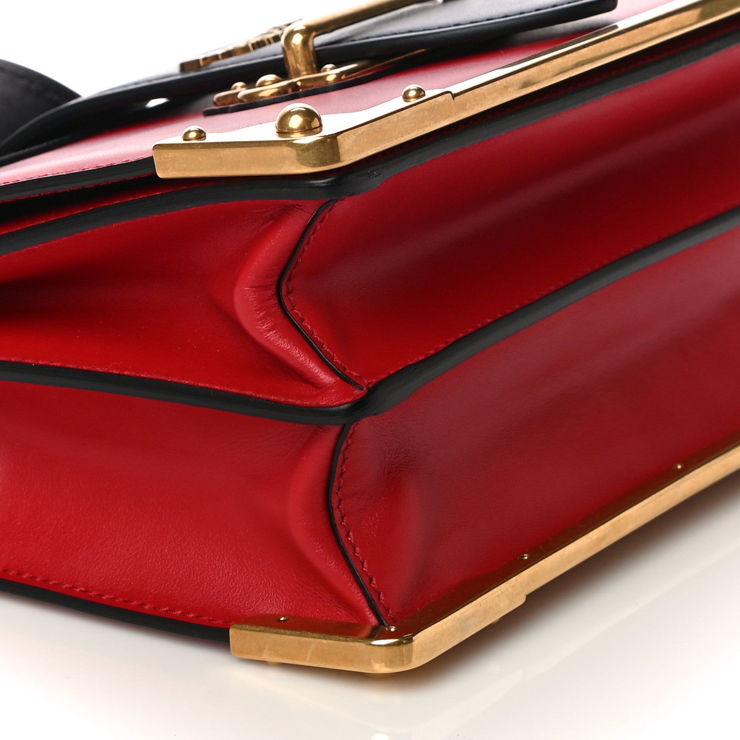 Prada City Calfskin Saffiano Cahier Bag Fuoco Black 9 of 10