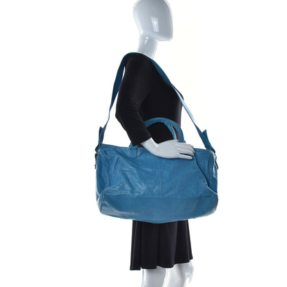 Balenciaga Agneau Classic Hardware Small Squash Duffel Bag Cyclade 2 of 14