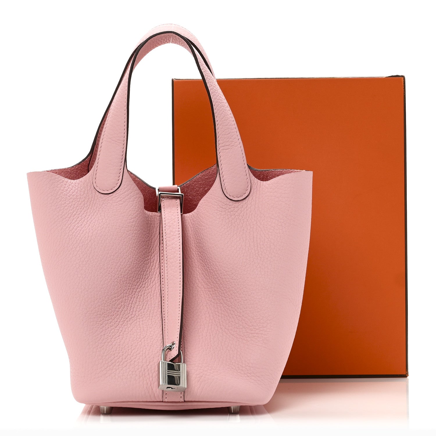 Hermes Taurillon Clemence Picotin Lock 18 PM Rose Sakura 1844570