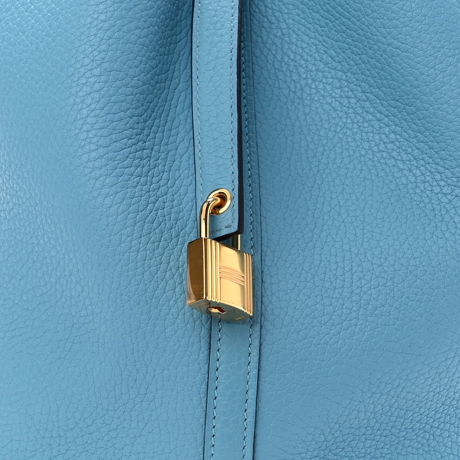Hermes Taurillon Clemence Picotin Lock 22 MM Bleu Du Nord 8 of 11