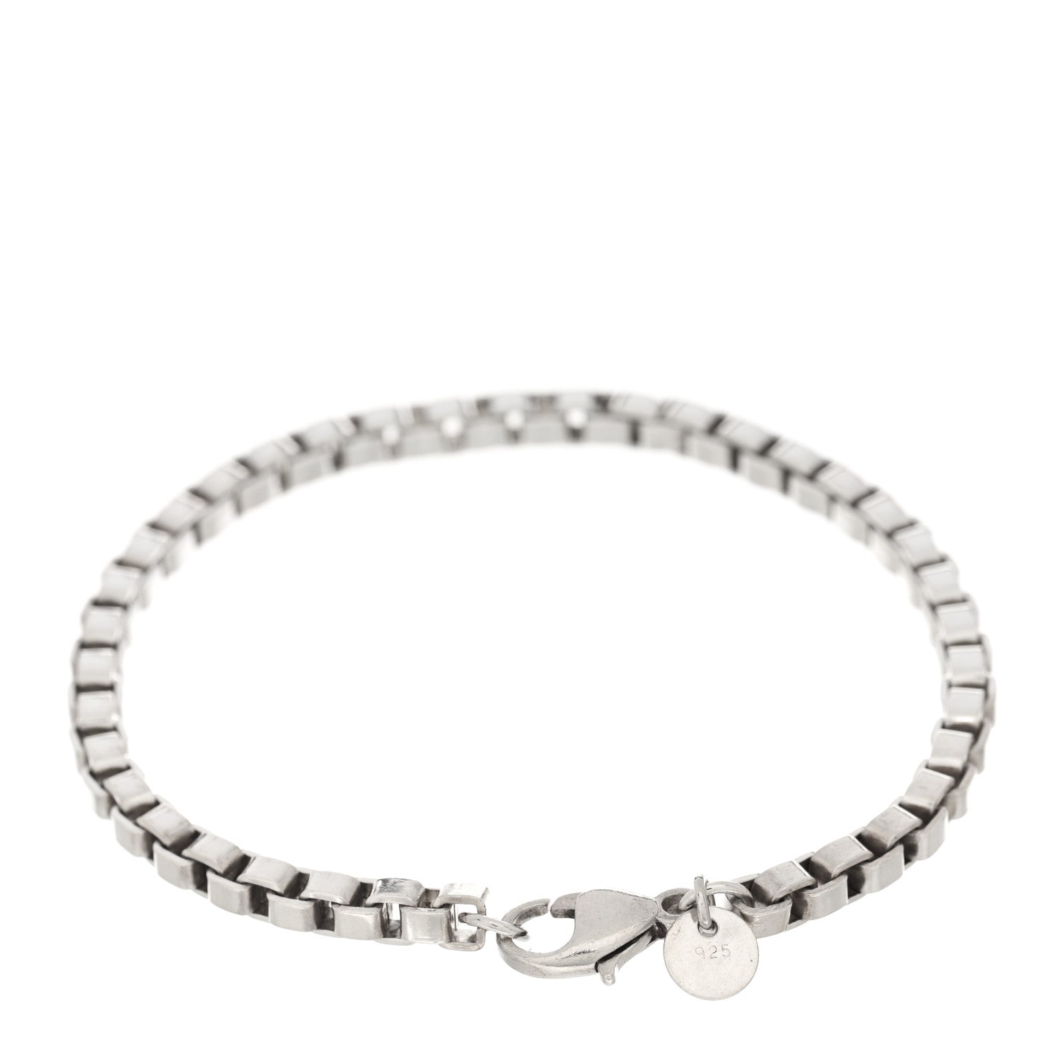 Tiffany Sterling Silver 4mm Venetian Link Bracelet 2 of 3