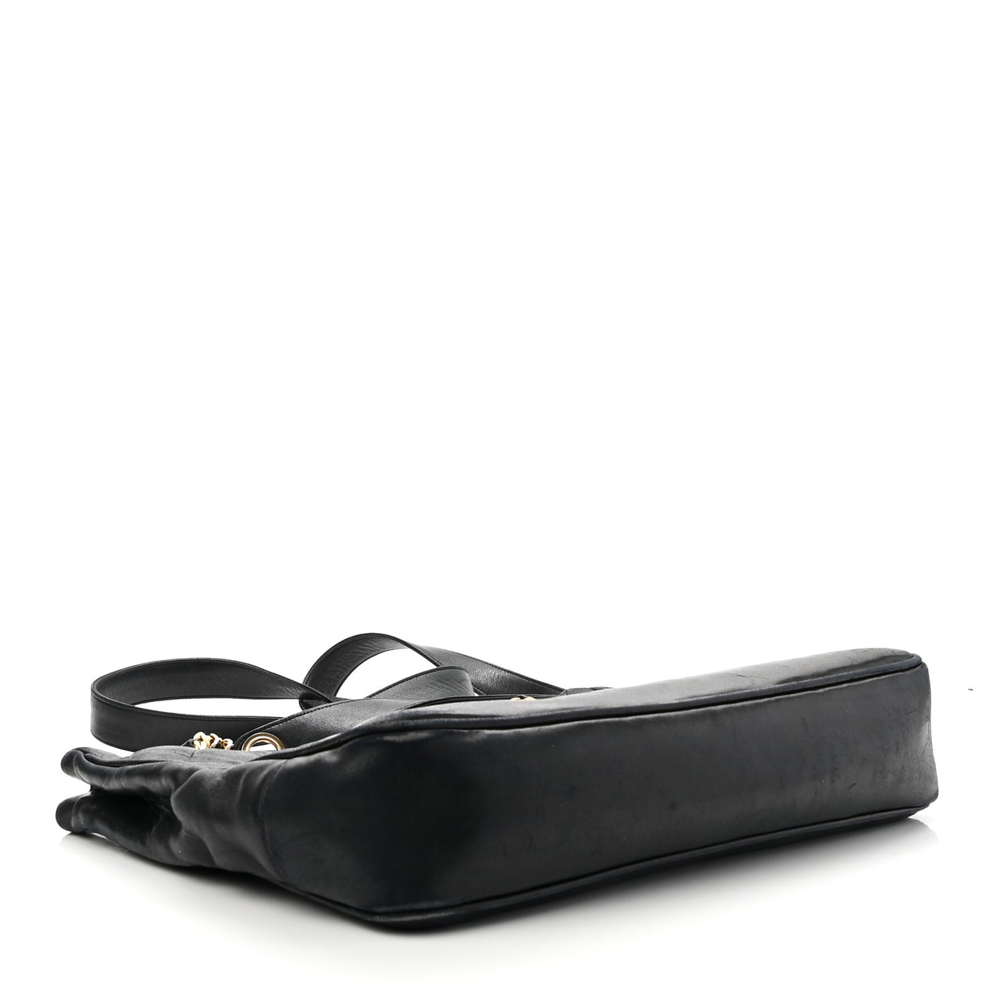 Lambskin Quilted Shoulder Bag Black