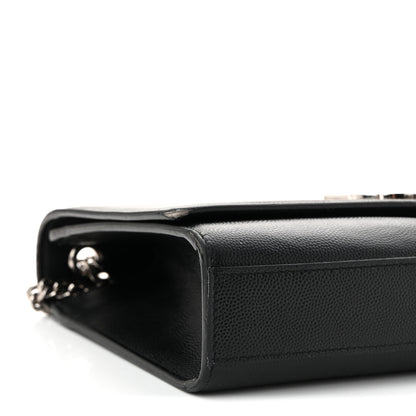 Saint Laurent Grain De Poudre Medium Classic Monogram Kate Satchel Black 9 of 12