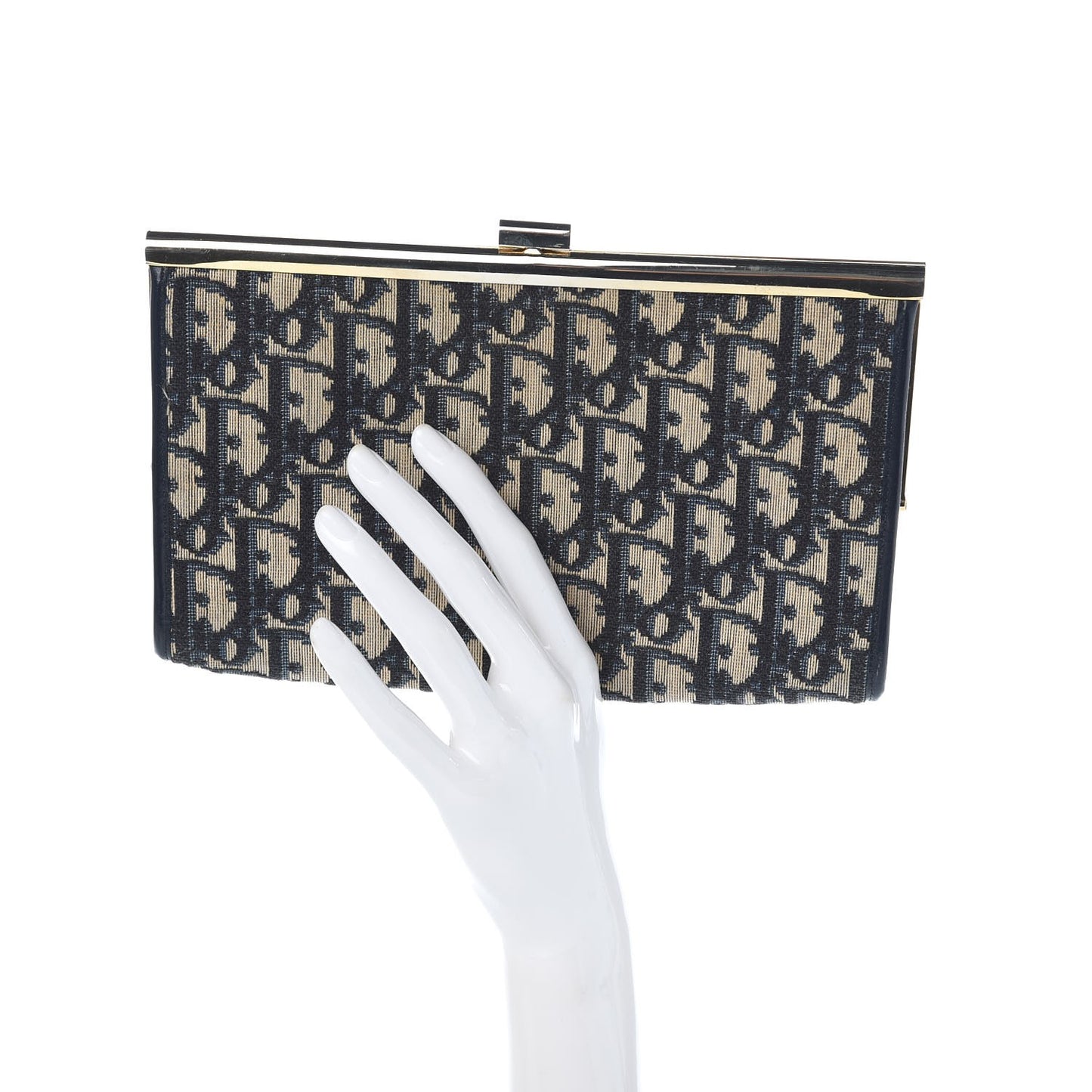 Monogram Clutch Navy Blue