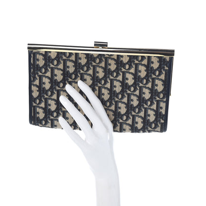 Christian Dior Monogram Clutch Navy Blue 2 of 8