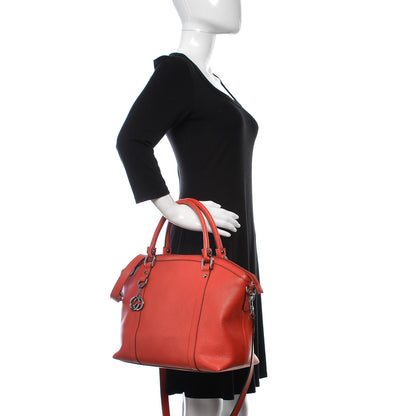 Gucci Dollar Calfskin Medium GG Charm Dome Satchel Sporting Red 3 of 12