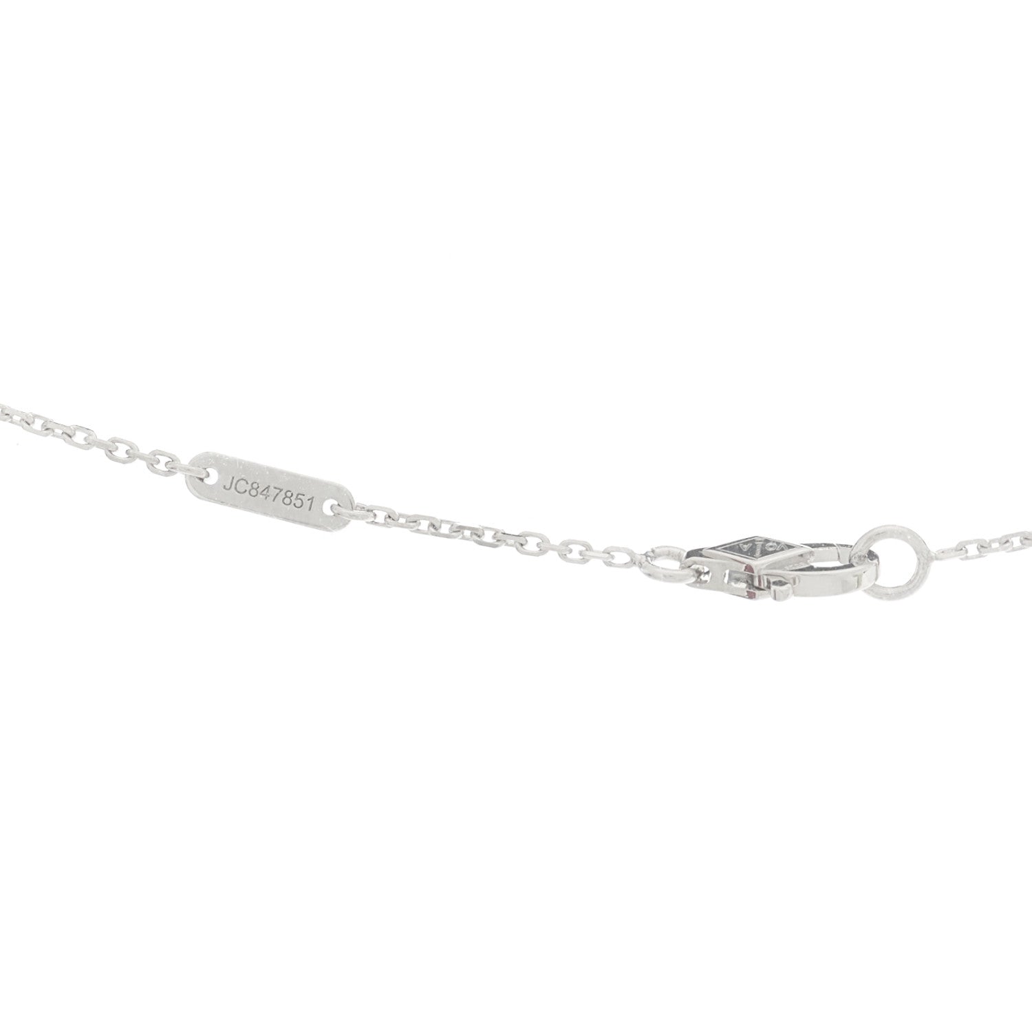 Van Cleef & Arpels 18K White Gold Diamond Mini Frivole Pendant Necklace 5 of 6