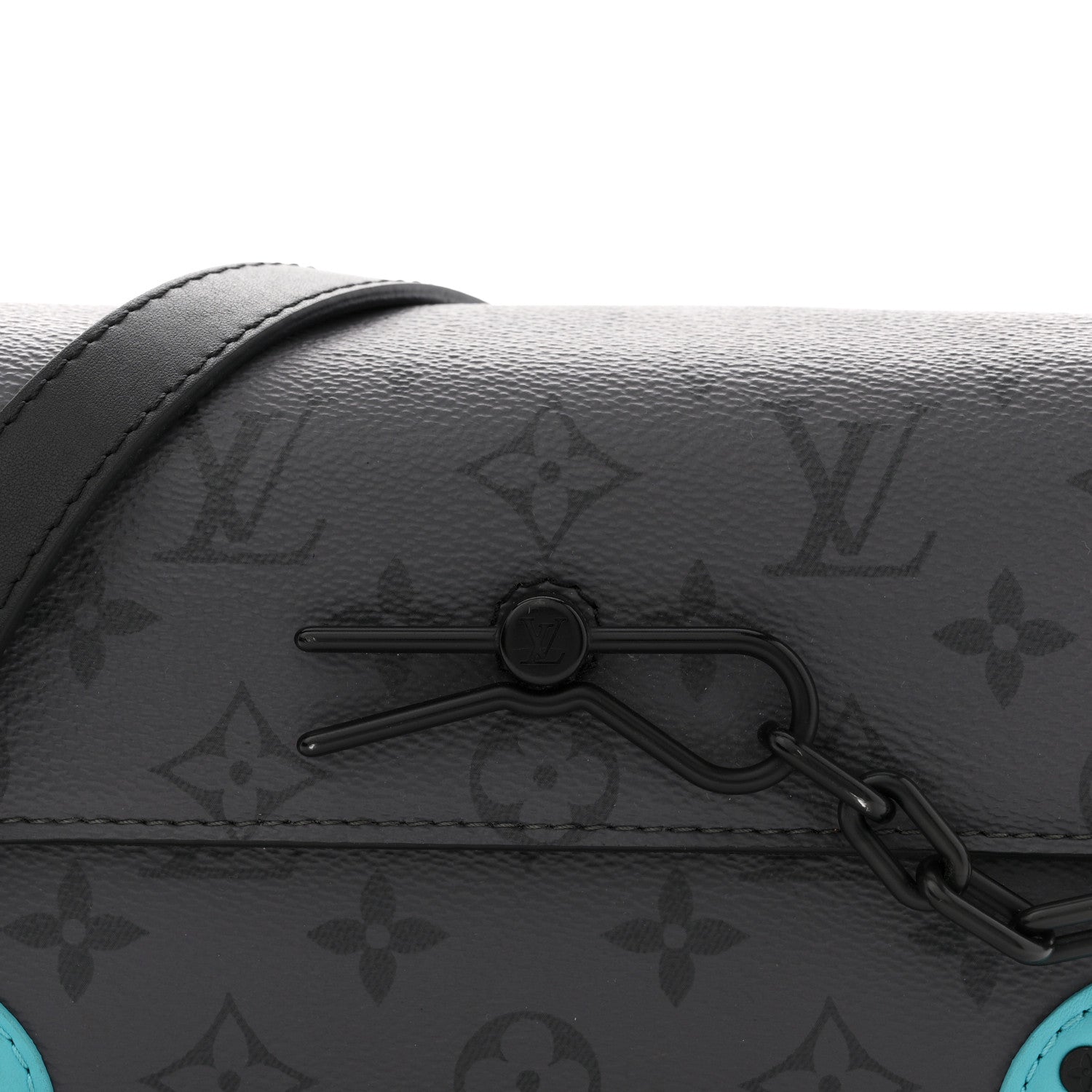 ショルダーバッグ VUITTON Louis Vuitton Epi Flowers Twist Shoulder Bag MM Black 1875149