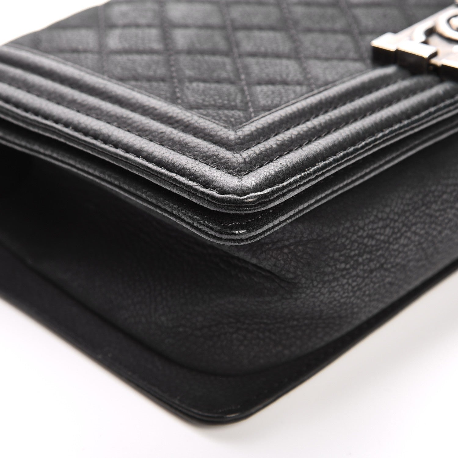 Chanel Iridescent Caviar Quilted Medium Boy Flap Black 11 of 12