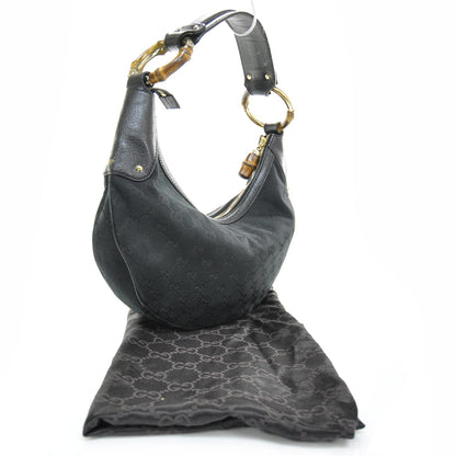 Gucci Monogram Bamboo Ring Hobo Black 2 of 9