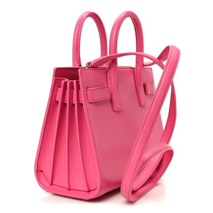 Saint Laurent Calfskin Nano Sac De Jour Lipstick Fuchsia 3 of 11
