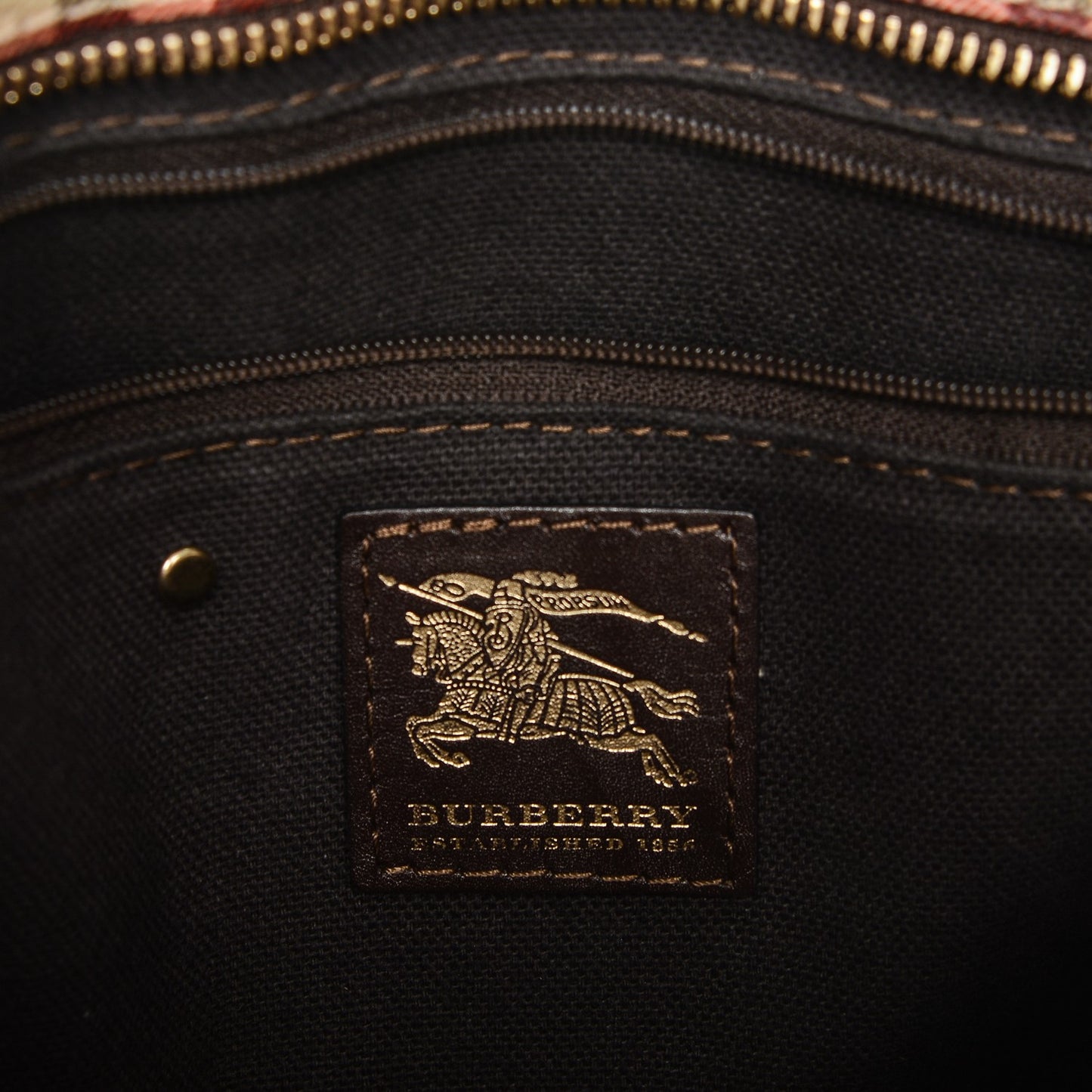 Haymarket Check Medium Regent Tote Chocolate