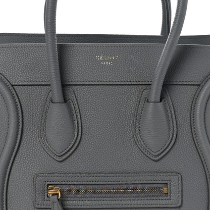 Celine Baby Drummed Calfskin Micro Luggage Kohl 8 of 10