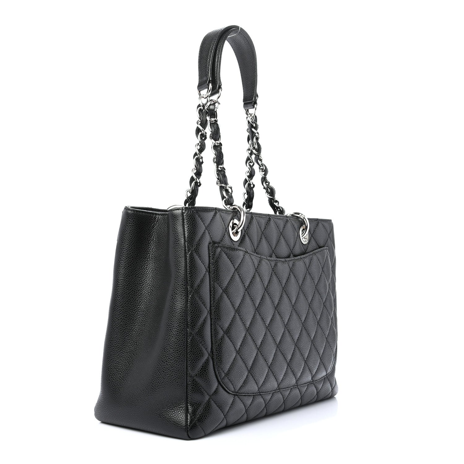 Chanel Caviar Quilted Grand Shopping Tote GST Black 3 of 9
