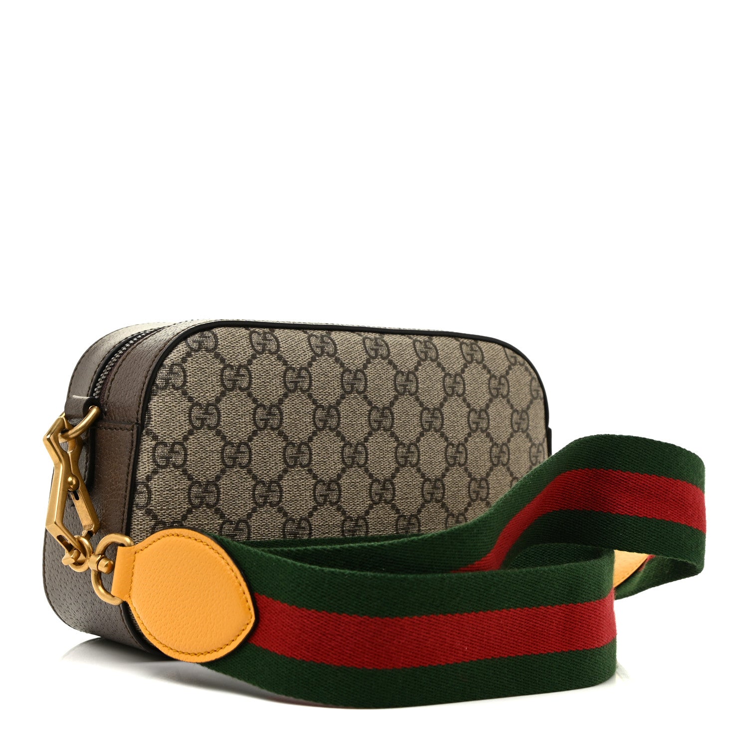 Gucci GG Supreme Monogram Web Neo Vintage Shoulder Bag Beige New Acero Crop 3 of 10