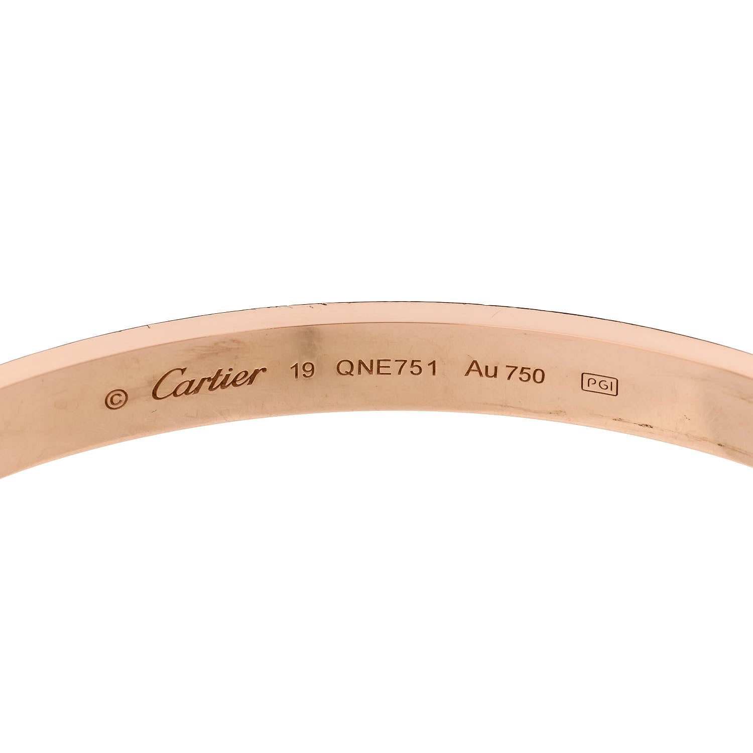 Cartier 18K Pink Gold LOVE Bracelet 19 6 of 9