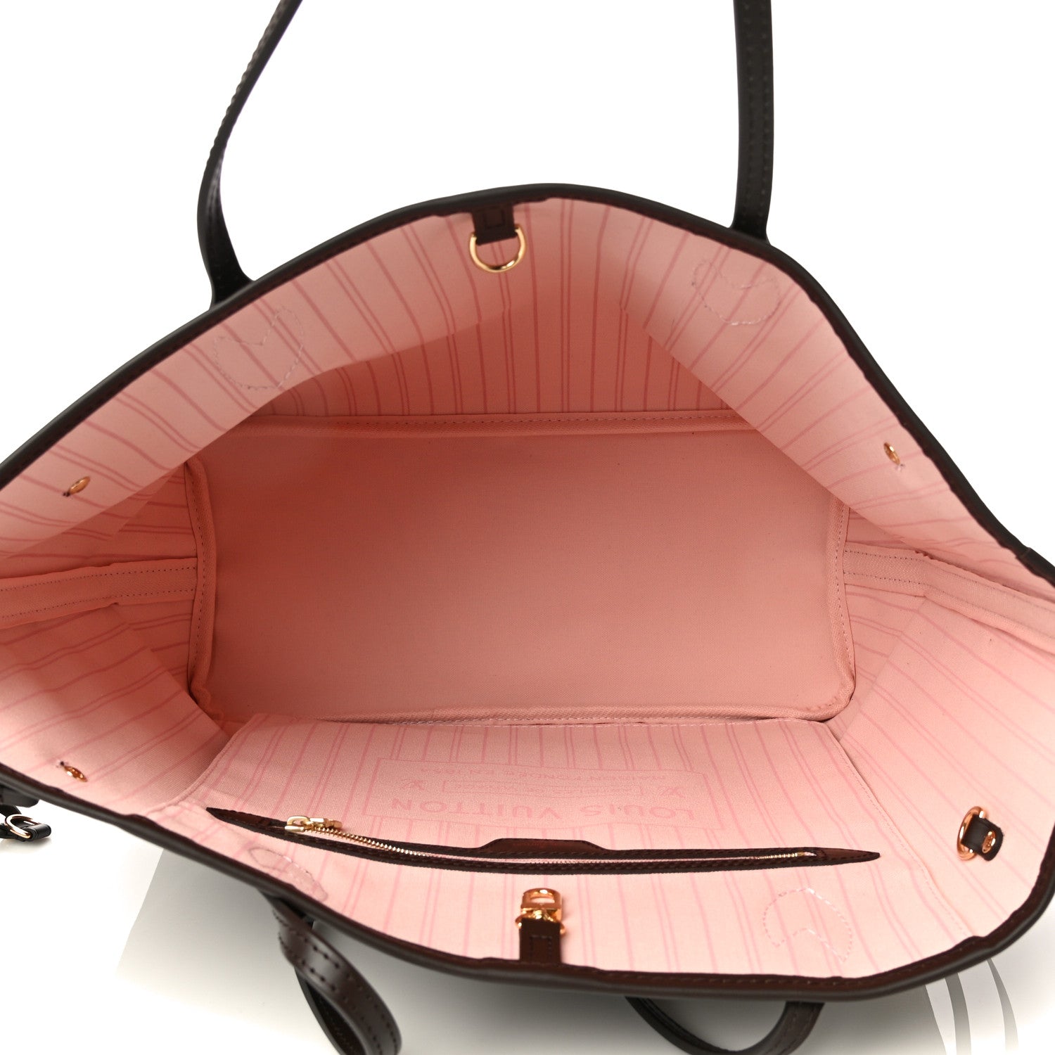 Louis Vuitton Damier Ebene Neo Neverfull MM Rose Ballerine 6 of 12