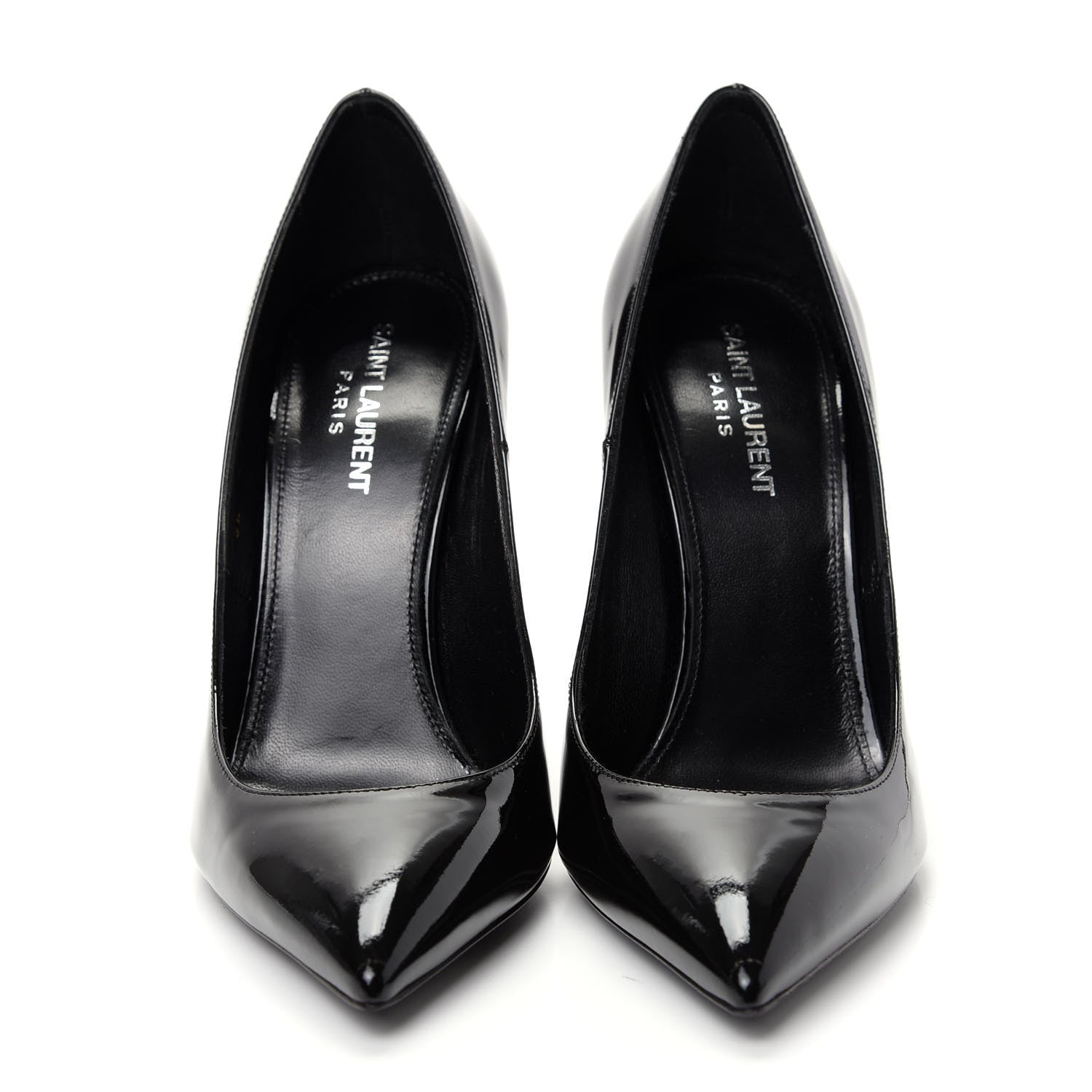 Saint Laurent Patent Opyum 110 Pumps 39 Black Silver 2 of 11