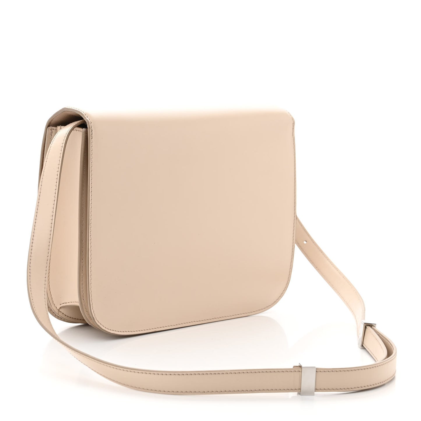 Calfskin Medium Classic Box Flap Bag Cream