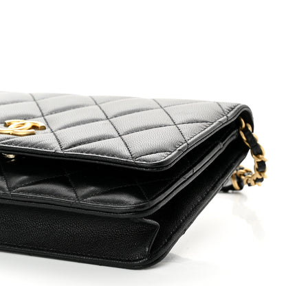 Chanel Goatskin Quilted Punk Essentials Wallet On Chain WOC Black 10 of 10