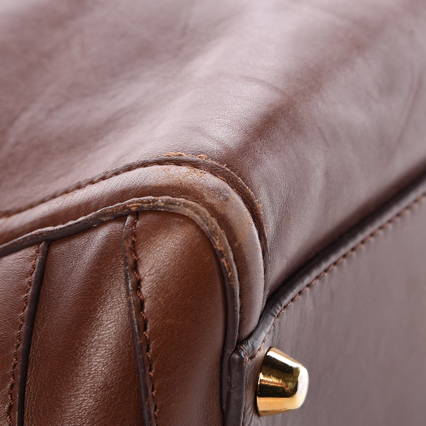 Calfskin Farida Shopping Bag Havane