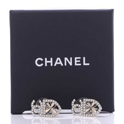 Chanel Crystal CC Sergeant Earrings Gold 5 of 5
