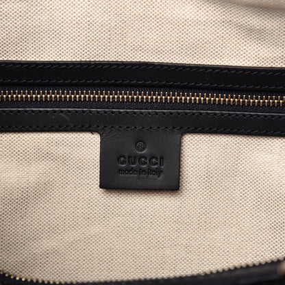 Gucci Monogram Selleria Calfskin Vintage Web Medium Boston Beige Blue 9 of 11