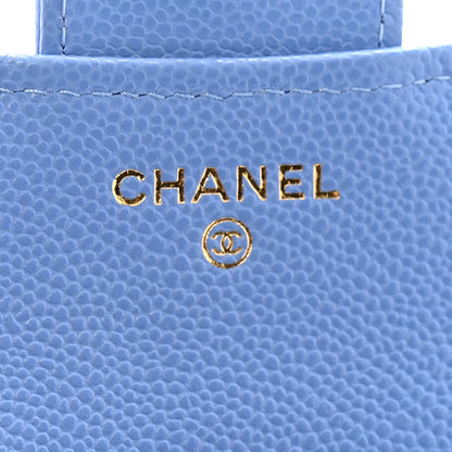 Chanel Caviar Quilted Compact Flap Wallet Blue 6 of 9