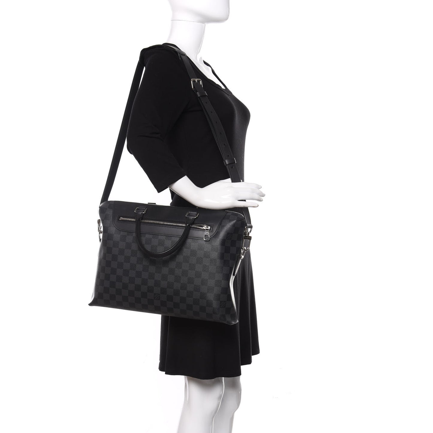 Damier Graphite Porte-Documents Jour