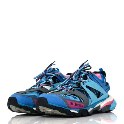 Balenciaga Mesh Nylon Womens Track Sneakers 39 Blue Black 3 of 6