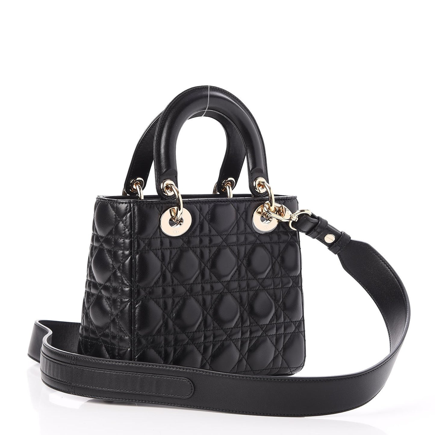 Lambskin Cannage Small Lucky Badges My Lady Dior Black
