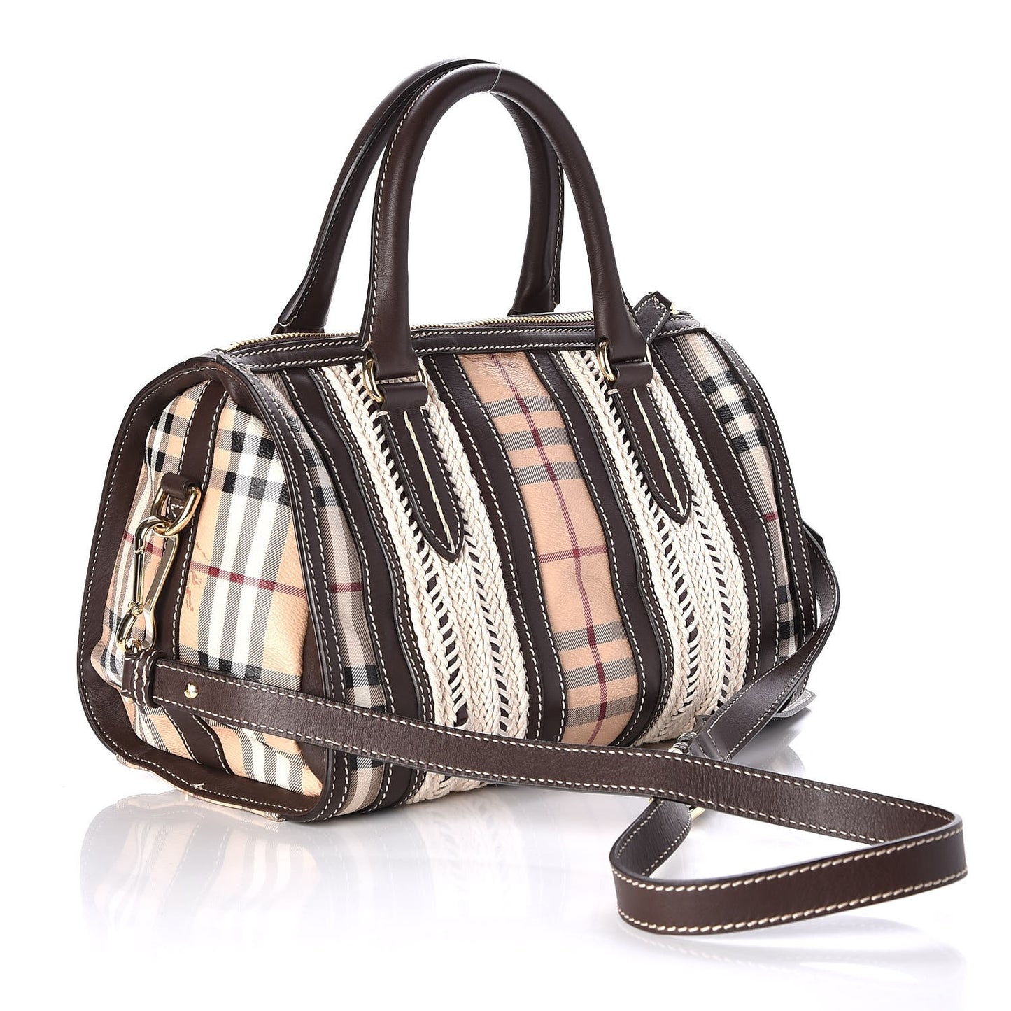Haymarket Check Rope Medium Alchester Bowling Bag Chocolate