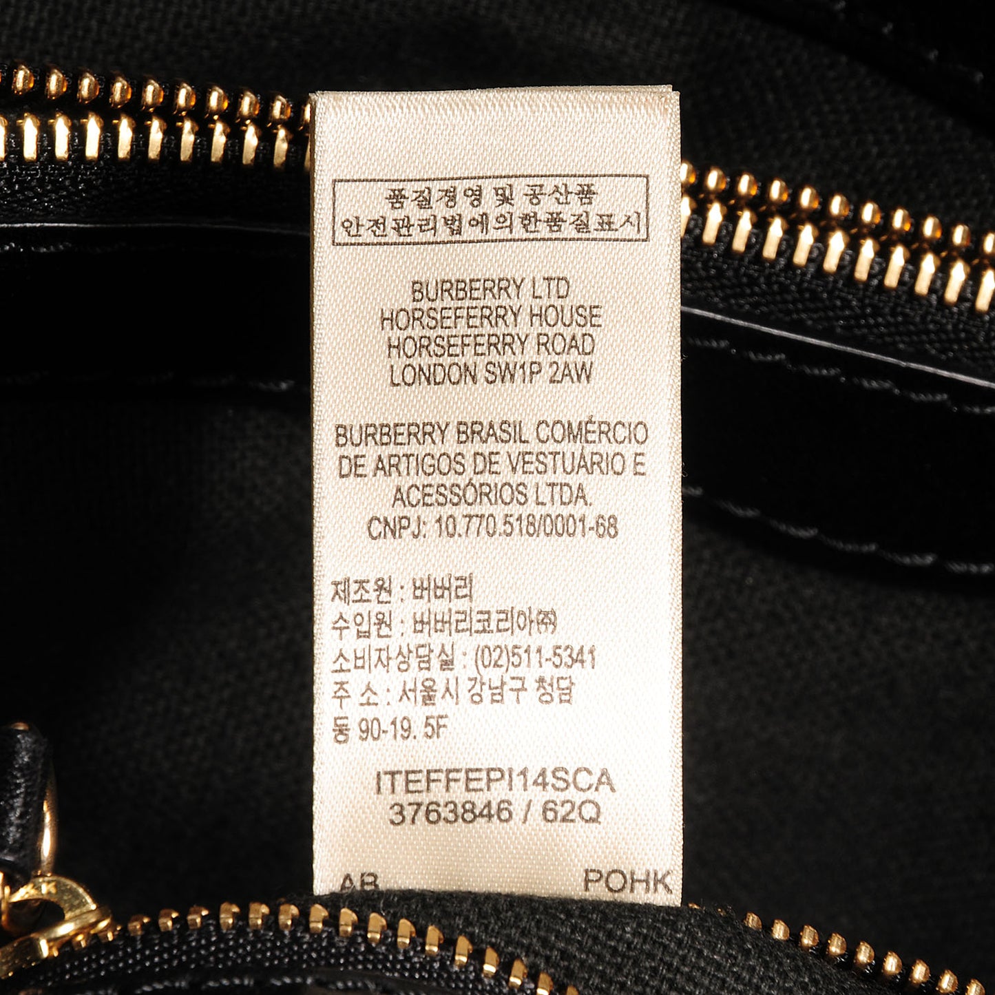 House Check Bridle Calfskin Medium Lynher Tote Black