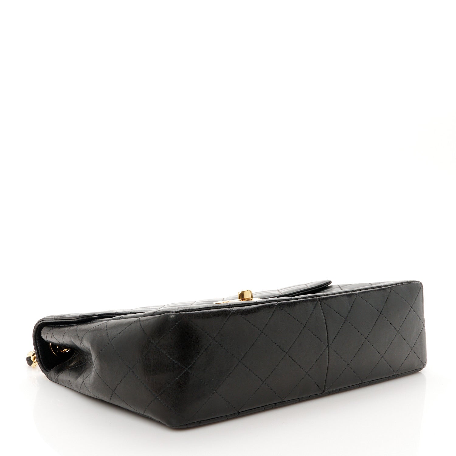 Chanel Lambskin Quilted XL Jumbo Single Flap Black 4 of 12