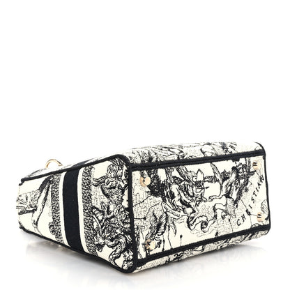 Christian Dior Canvas Embroidered Zodiac Toile De Jouy Medium Lady D-Lite Latte 4 of 8
