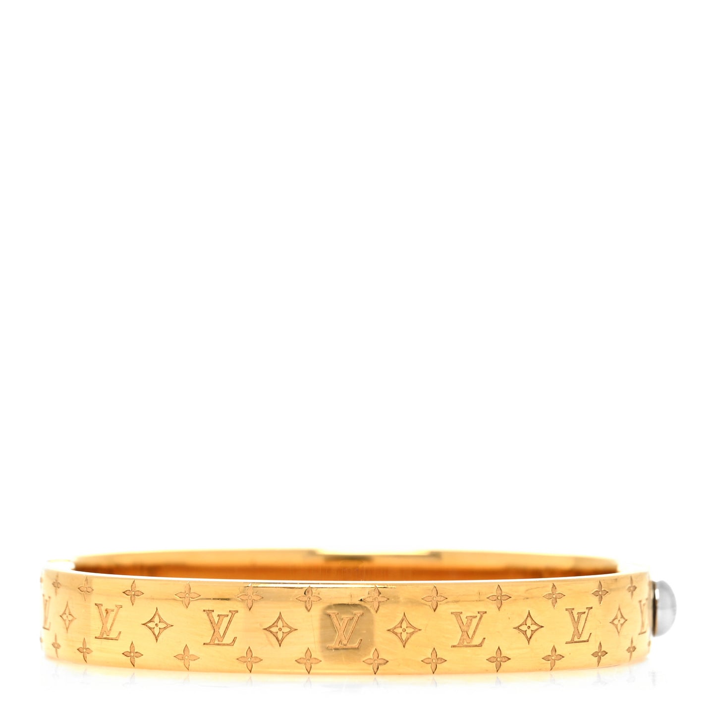 Brass Monogram Nanogram Cuff M Gold