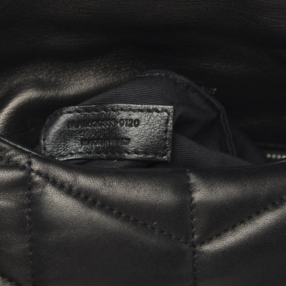 Saint Laurent Lambskin Quilted Toy Loulou Puffer Monogram Chain Satchel Black 6 of 13