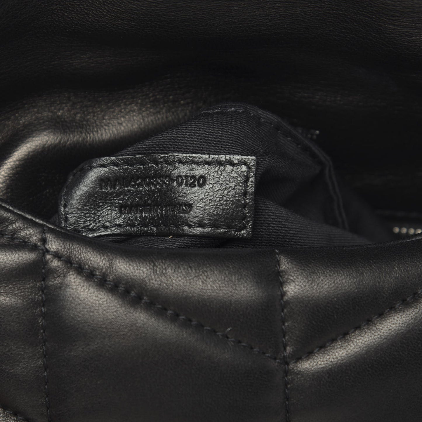 Lambskin Quilted Toy Loulou Puffer Monogram Chain Satchel Black
